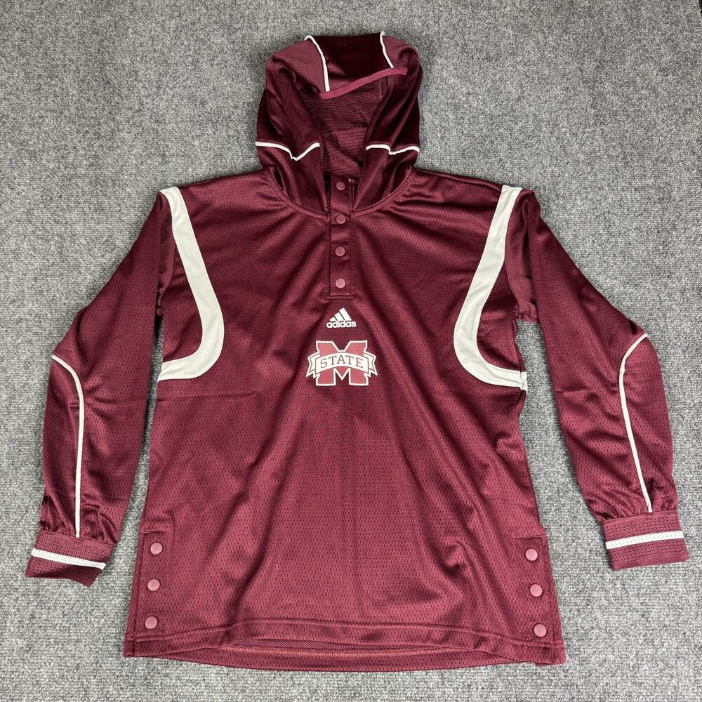Adidas Mississippi State Bulldogs Hoodie Mesh Mens Size S Football Basketball